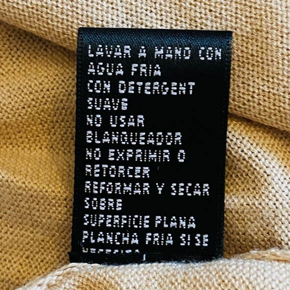 August Silk Cream Metallic Gold Neck Knit Top Size XL - NWT - Picture 15 of 15